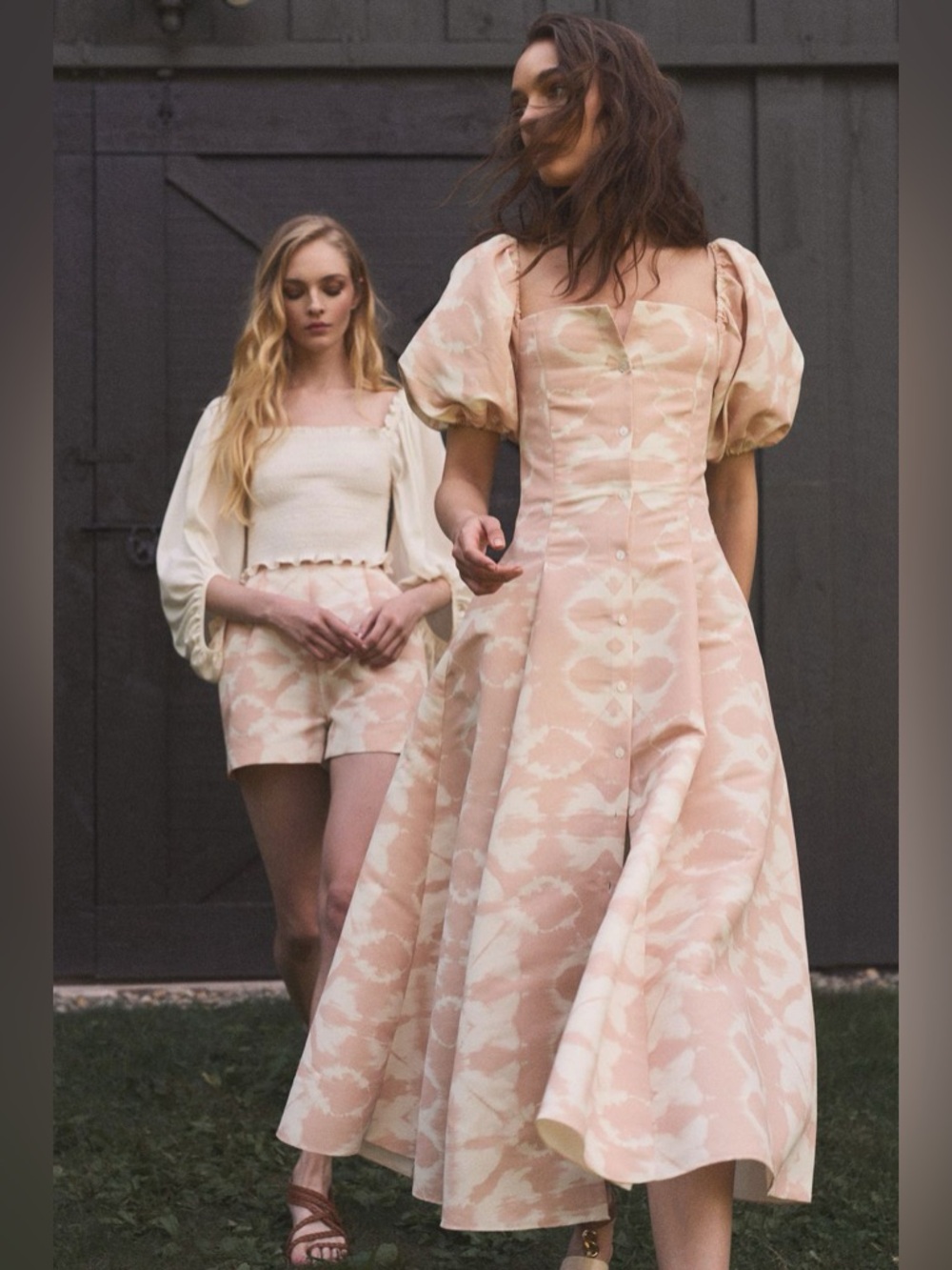Sachin And Babi New Shannon Dress In Shell Pink Shibori Size 12